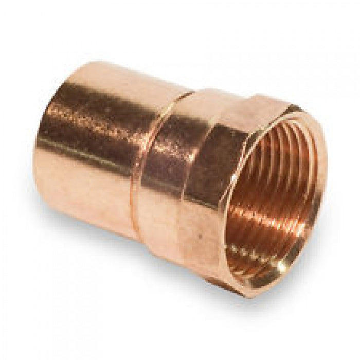 1 X 3/4 NPT (1-1/8 OD X 3/4 NPT)Copper Female Adapter (Copper  X NPT)