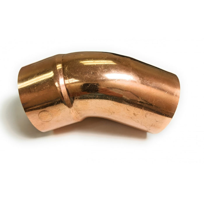 14mm Metric Copper 45 Degree Street Elbow ( Fitting x Tubing/Pipe OD)