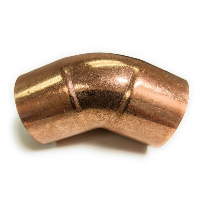 3/8  Copper 45 Degree Elbow (1/2  X 1/2  OD) ( Copper x Copper )