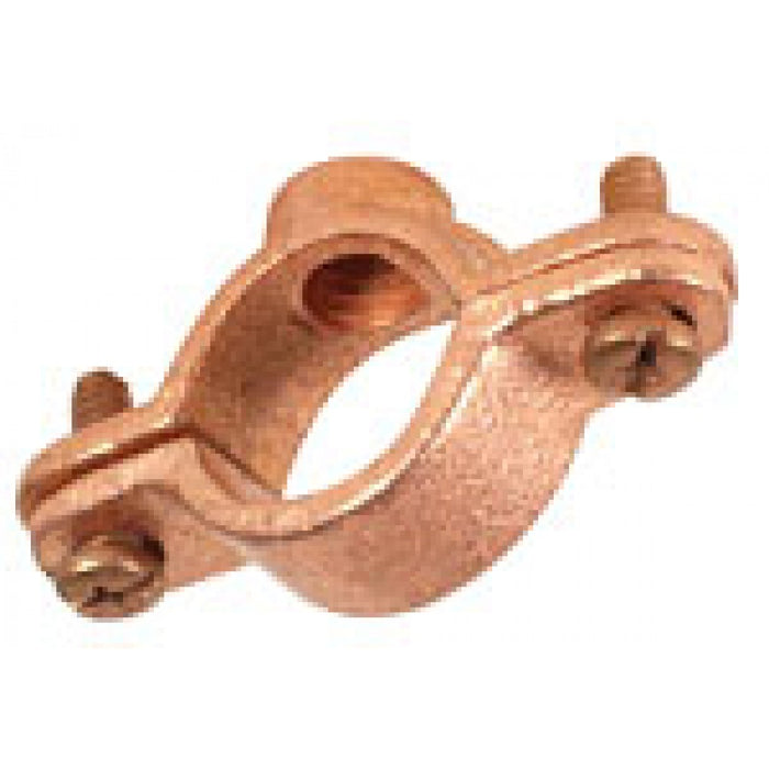 4 ID X 4-1/8 OD - Copper Plated Split Ring Hanger w/ 3/8 Threaded Rod Size
