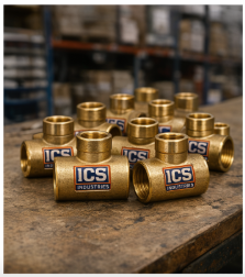 3/4  X 3/4  X 1/2  Cast Bronze Tee - Copper to Copper to Female