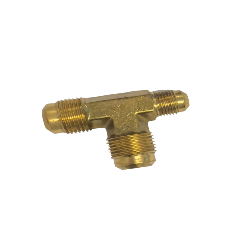 1/2 OD X 3/8 OD X 1/2 OD Brass Flare Tees with Flare Ends