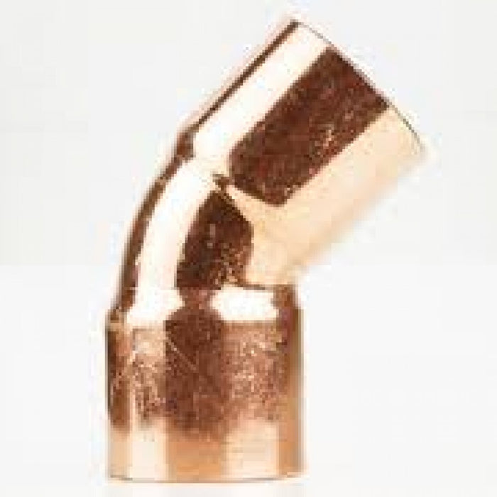 10mm Metric Copper 45 Degree  Elbow  ( Pipe/Tubing OD )