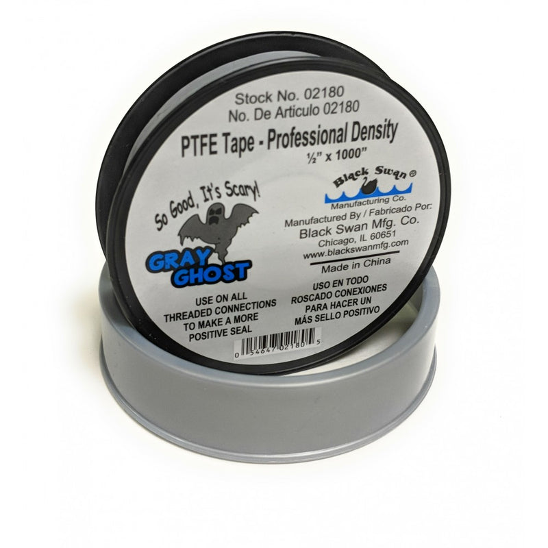 1/2  X 1000   GRAY GHOST  PROFESSIONAL DENSITY PTFE THREAD SEAL TAPE