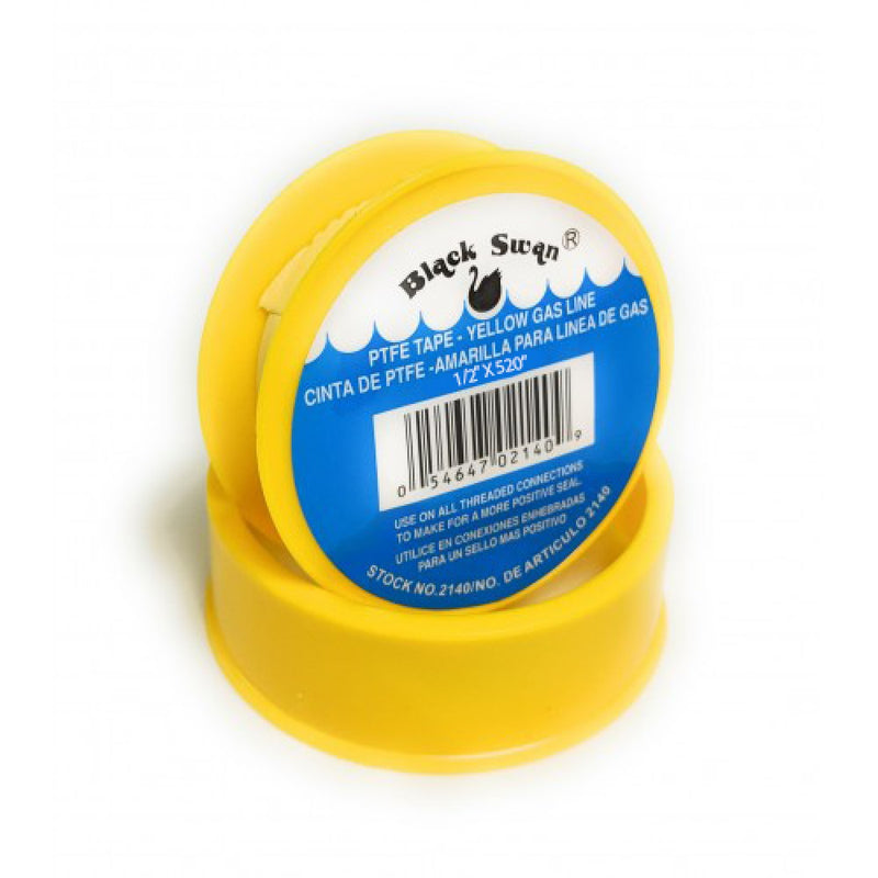 1/2  X 520 INCH YELLOW GAS LINE PTFE THREAD SEAL TAPE