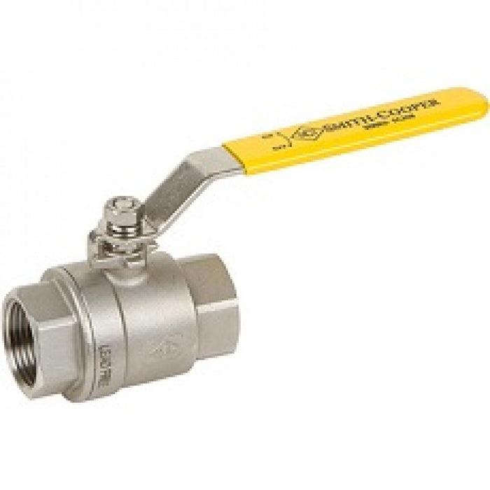 3/4  304 Stainless Steel Two-Piece Ball Valve IPS - Lead Free