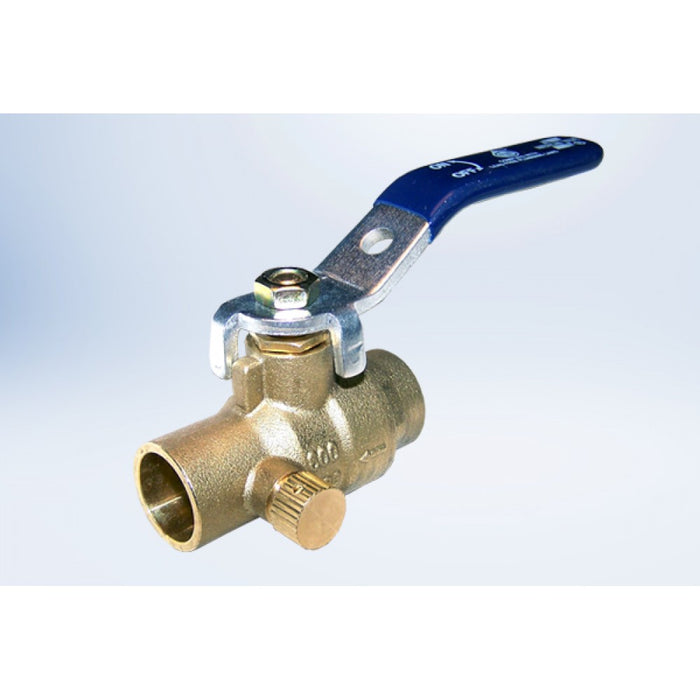 3/4  Ball Valve Waste & Cap Solder Ends - Lead Free