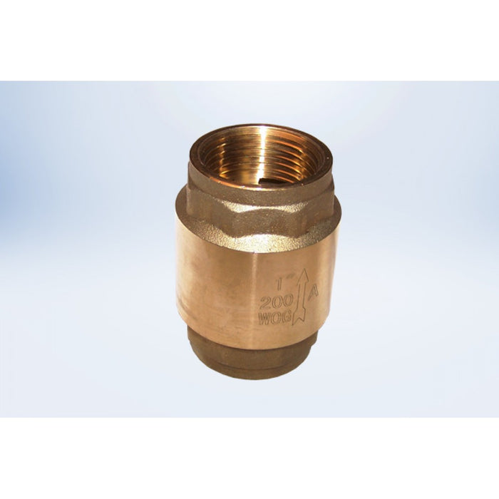 1-1/4  In-Line Spring Check Valve - FIP Ends - Lead Free